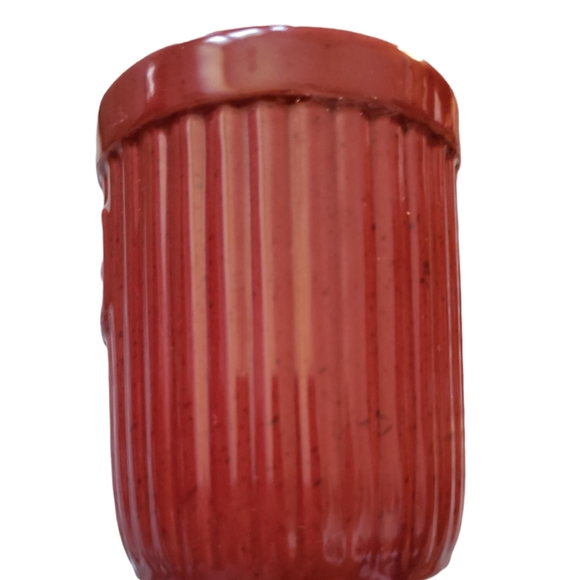 Paula Deen Burgundy/Dark Red Speckled Ceramic Crock Utensil Holder - Picture 3 of 8